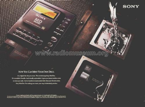 MD Walkman MiniDisc Portable Recorder MZ-1; Sony Corporation; (ID = 1736656) R-Player