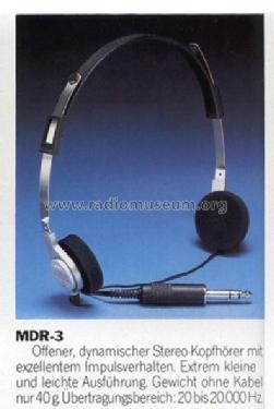 MDR-3; Sony Corporation; (ID = 693291) Speaker-P