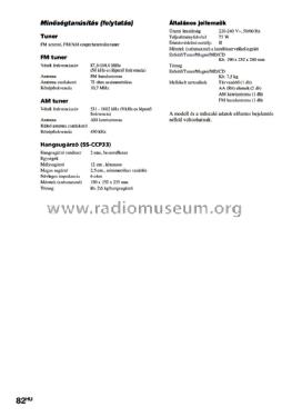 Micro HiFi Component System CMT-CP33; Sony Corporation; (ID = 1898907) Radio