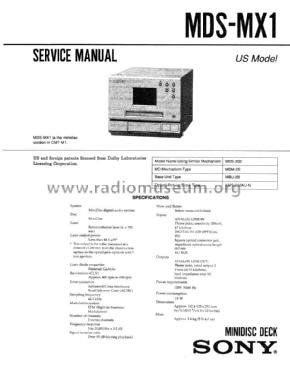 MiniDisc Recorder MDS-MX1; Sony Corporation; (ID = 1757039) R-Player