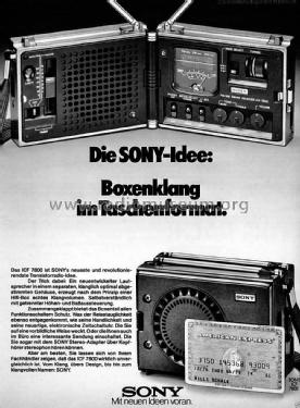 FM/AM 3 Band Receiver Newscaster ICF-7800; Sony Corporation; (ID = 1652853) Radio