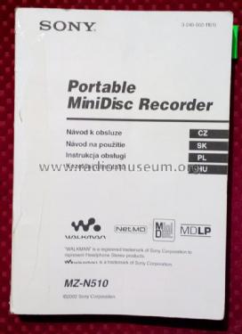 Portable Minidisc Recorder, TV/Weather/FM/AM Type-S MZ-NF610; Sony Corporation; (ID = 1522255) Radio