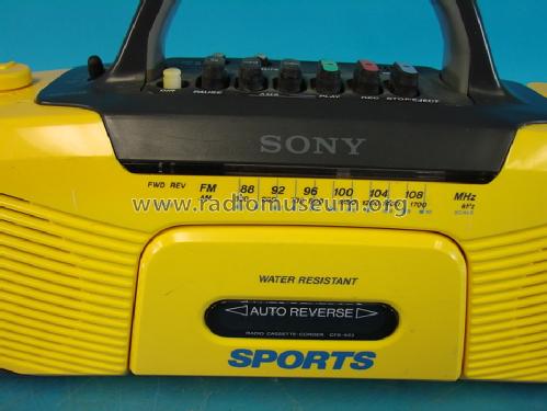 Radio Cassette-Corder Sports CFS-903 Radio Sony Corporation; | Radiomuseum