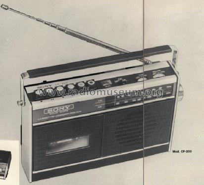 Cassette-Corder / FM-AM CF-200; Sony Corporation; (ID = 1474332) Radio