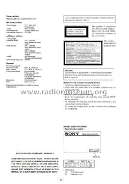 Compact Disc Receiver HCD-SD1; Sony Corporation; (ID = 1721765) Radio