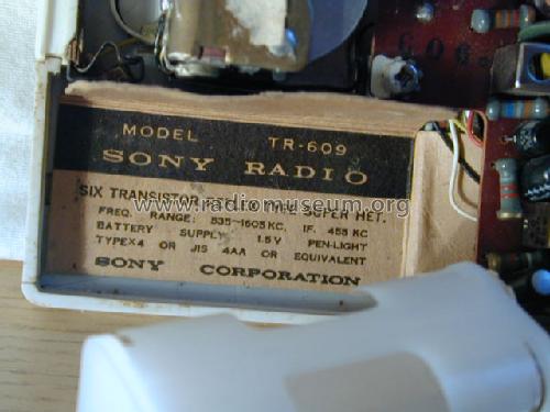 Six Transistor TR-609; Sony Corporation; (ID = 701746) Radio