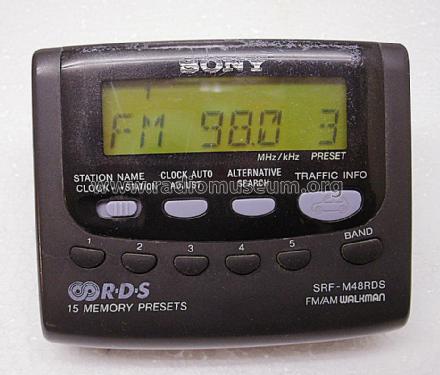 SRF-M48RDS; Sony Corporation; (ID = 1310034) Radio