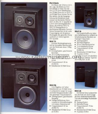 SS-E 21; Sony Corporation; (ID = 2092563) Speaker-P