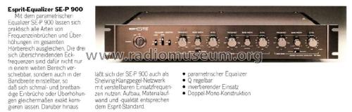 Stereo Acoustic Equalizer SE-P900; Sony Corporation; (ID = 1894197) Ampl/Mixer