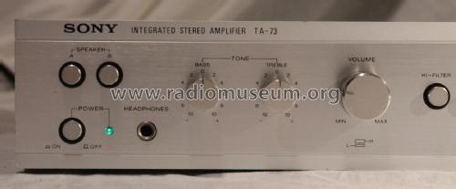 Stereo Amplifier TA-73; Sony Corporation; (ID = 2065465) Ampl/Mixer