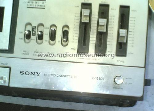 Stereo Cassette Corder TC-144 CS; Sony Corporation; (ID = 1378550) Sonido-V