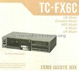 Stereo Cassette Deck TC-FX6C; Sony Corporation; (ID = 851148) R-Player