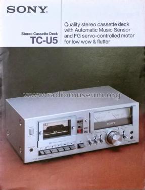 Stereo Cassette Deck TC-U5; Sony Corporation; (ID = 1881226) R-Player