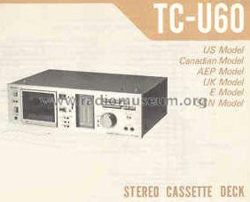 Stereo Cassette Deck TC-U60; Sony Corporation; (ID = 795948) R-Player