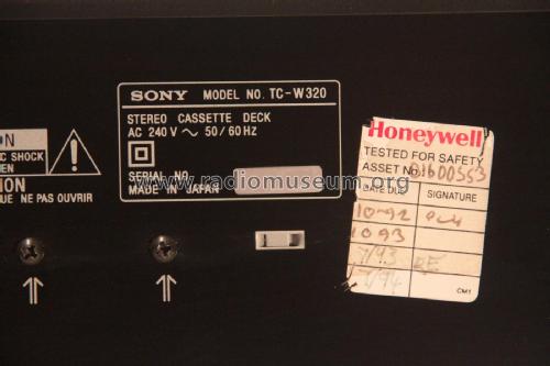 Stereo Cassette Deck TC-W320; Sony Corporation; (ID = 1752483) R-Player