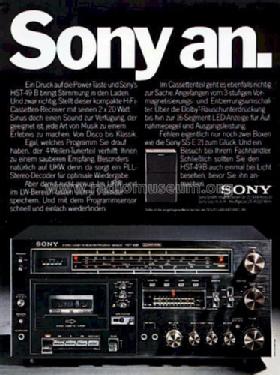 Stereo Music System HST-49B; Sony Corporation; (ID = 1068989) Radio