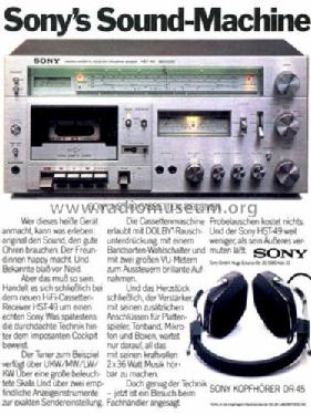 Stereo Music System HST-49B; Sony Corporation; (ID = 1068995) Radio