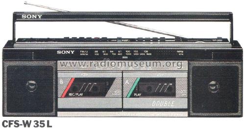 Stereo Cassette-Recorder CFS-W35L; Sony Corporation; (ID = 1975647) Radio