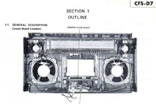 Stereo Radiorecorder CFS-D 7; Sony Corporation; (ID = 1805470) Radio