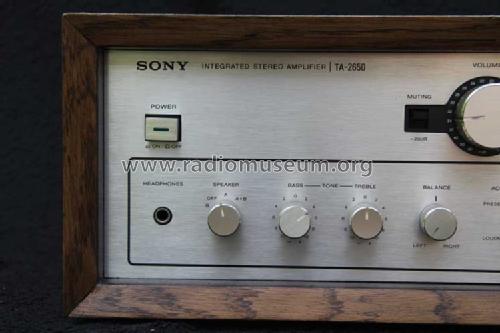Integrated Stereo Amplifier TA-2650; Sony Corporation; (ID = 1548319) Ampl/Mixer