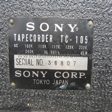 Tape Recorder TC-105; Sony Corporation; (ID = 1263324) R-Player