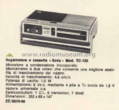 TC-120; Sony Corporation; (ID = 1474086) Reg-Riprod