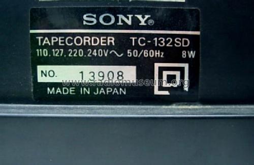 TC-132SD; Sony Corporation; (ID = 1659904) Enrég.-R