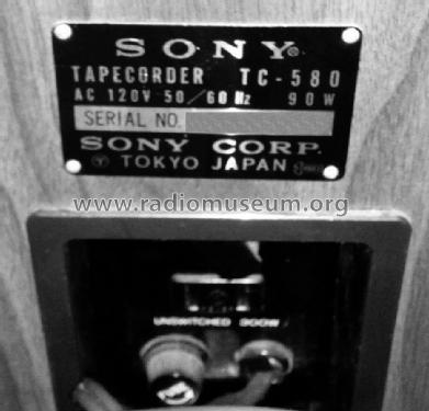 TC-580; Sony Corporation; (ID = 1635551) Reg-Riprod