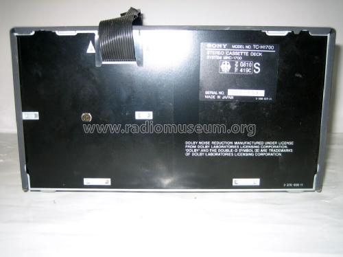 TC-H1700; Sony Corporation; (ID = 454167) R-Player