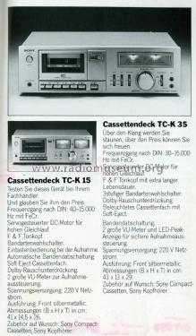 TC-K15; Sony Corporation; (ID = 2089868) R-Player