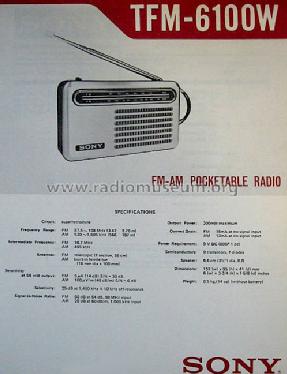 TFM-6100W; Sony Corporation; (ID = 824162) Radio