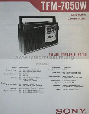 TFM-7050W; Sony Corporation; (ID = 824345) Radio