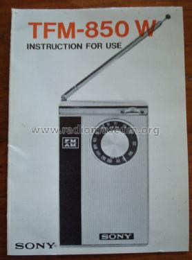 TFM-850W; Sony Corporation; (ID = 1217943) Radio