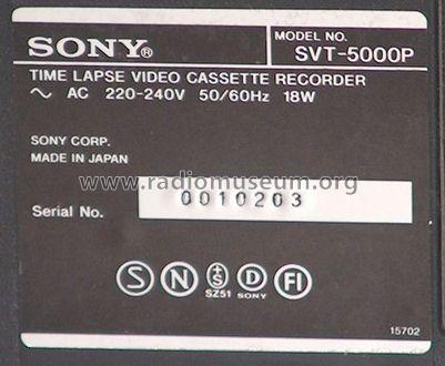 Time Lapse Video Cassette Recorder SVT-5000P; Sony Corporation; (ID = 1218731) Ton-Bild