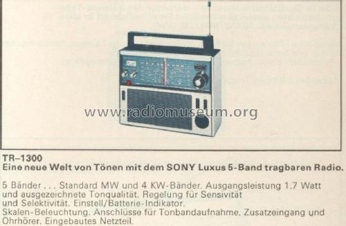 TR-1300; Sony Corporation; (ID = 629083) Radio