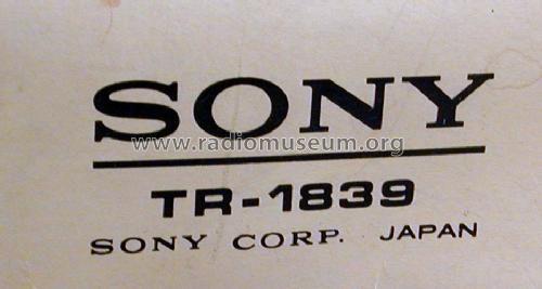 TR-1839; Sony Corporation; (ID = 1487130) Radio