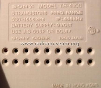 TR-4100; Sony Corporation; (ID = 1231251) Radio