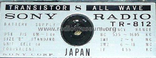 TR-812; Sony Corporation; (ID = 1963039) Radio