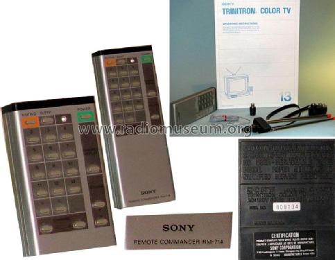 Trinitron Color TV KV-1357R; Sony Corporation; (ID = 694514) Television