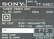 Tuner Timer Unit TT-V8EC; Sony Corporation; (ID = 628932) Misc