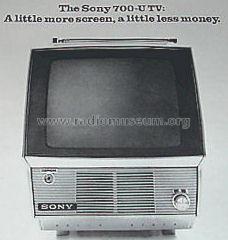 Transistor TV Receiver 700-U TV-700U; Sony Corporation; (ID = 608450) Télévision