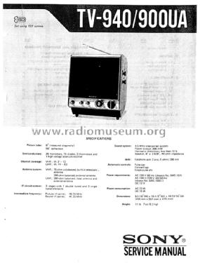 TV-940; Sony Corporation; (ID = 1729301) Televisión