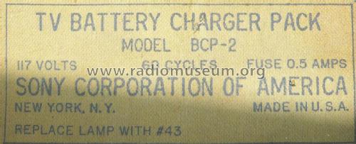 TV Battery Charger Pack BCP-2; Sony Corporation; (ID = 1941553) Strom-V