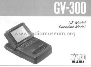 Videorecorder - Video Walkman GV-300 Television Sony Corporation;