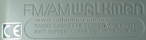 Walkman FM/AM Radio Cassette Player WM-FX271; Sony Corporation; (ID = 1938260) Radio