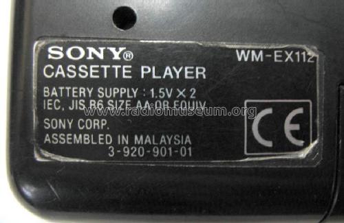 Walkman Cassette Player WM-EX112; Sony Corporation; (ID = 1036161) R-Player