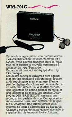 WM-701C; Sony Corporation; (ID = 428159) R-Player