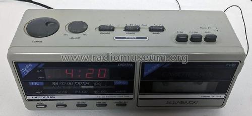 AM-FM Electronic Clock Radio Cassette 3826 SGY; Soundesign (ID = 2910152) Radio