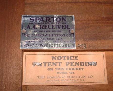 Sparton 301AC Equasonne ; Sparks-Withington Co (ID = 310976) Radio