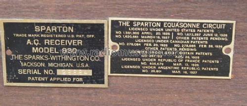 Sparton 930AC Equasonne ; Sparks-Withington Co (ID = 275329) Radio